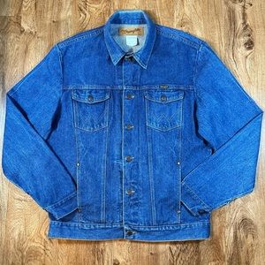 Vintage 70’s Wrangler Western Denim Jacket Size 42 XL